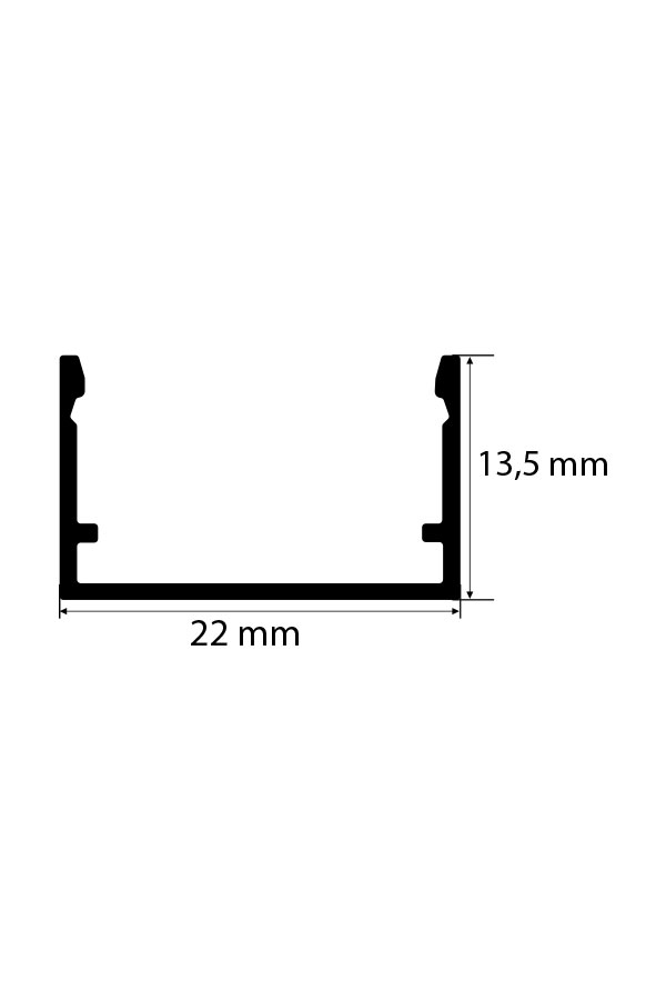 22x13 mm Kanal Led Profili 22x13 mm Kanal Led Profili